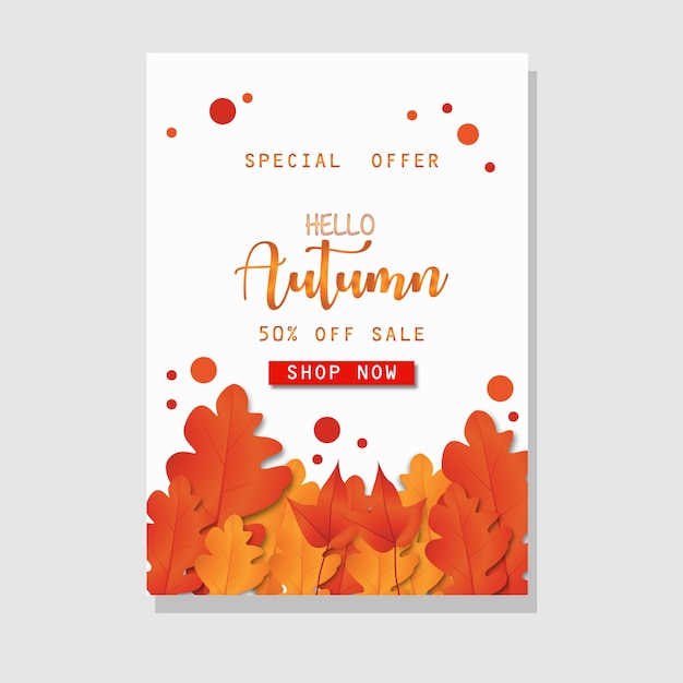Autumn sale poster design