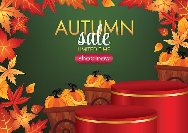 autumn sale season banner