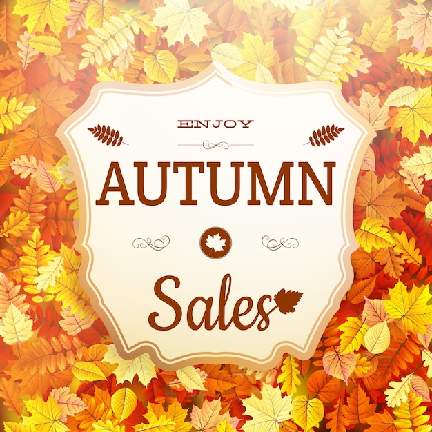 Insegna di vendita di autunno.