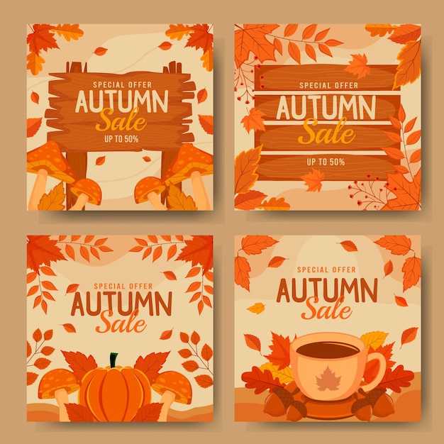 Autumn Sale Social Media Post Design