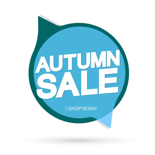 Autumn Sale speech bubble banner design template vector illustration