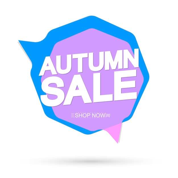 Autumn Sale speech bubble banner design template vector illustration