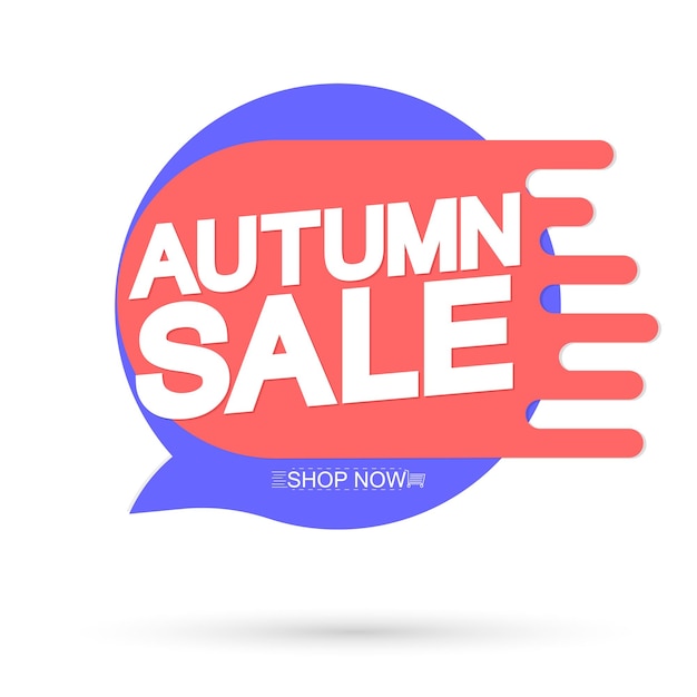 Autumn Sale speech bubble banner design template vector illustration