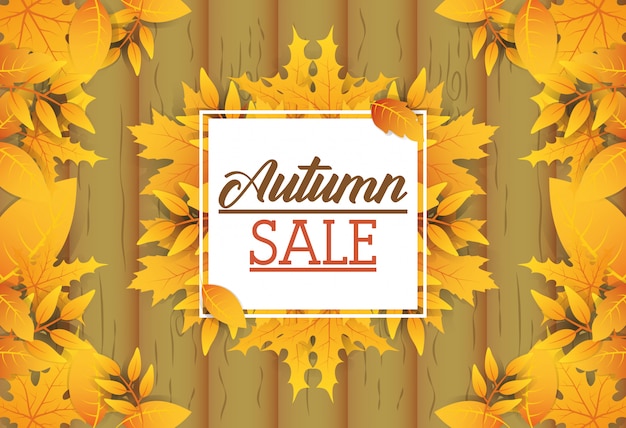Autumn sale square label