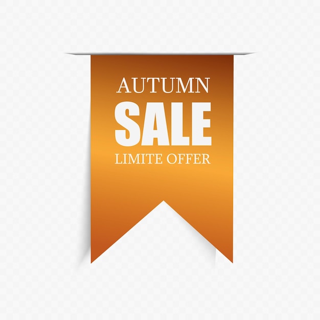 Autumn sale tags isolated vector paper scroll banners