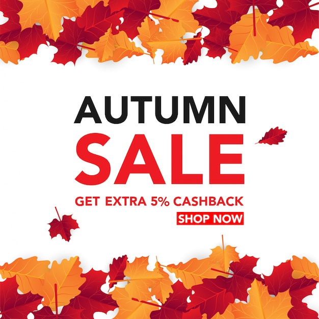 Autumn Sale Vector Illustration