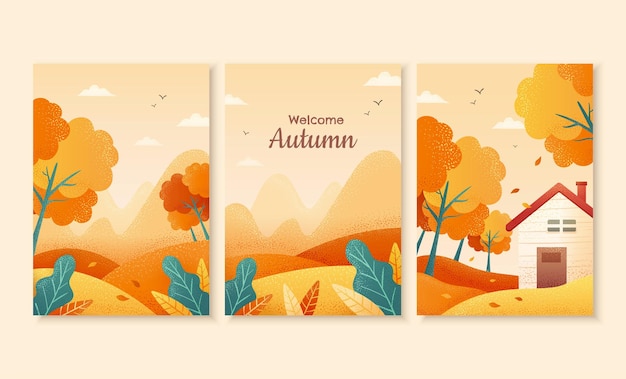 Autumn scene cover design