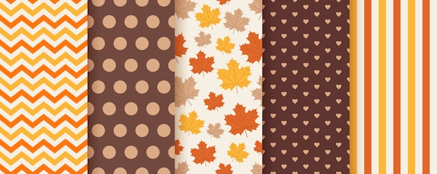 Autumn seamless pattern. . background with fall leaves.