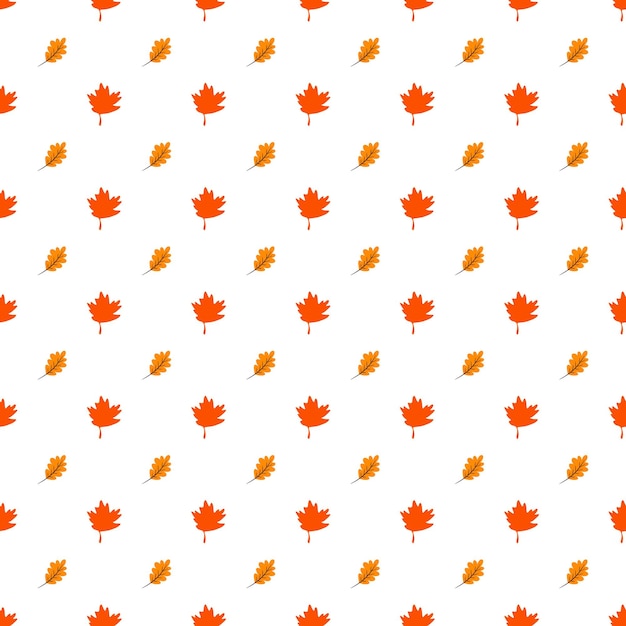 Autumn seamless pattern. orange and yellow leaves.