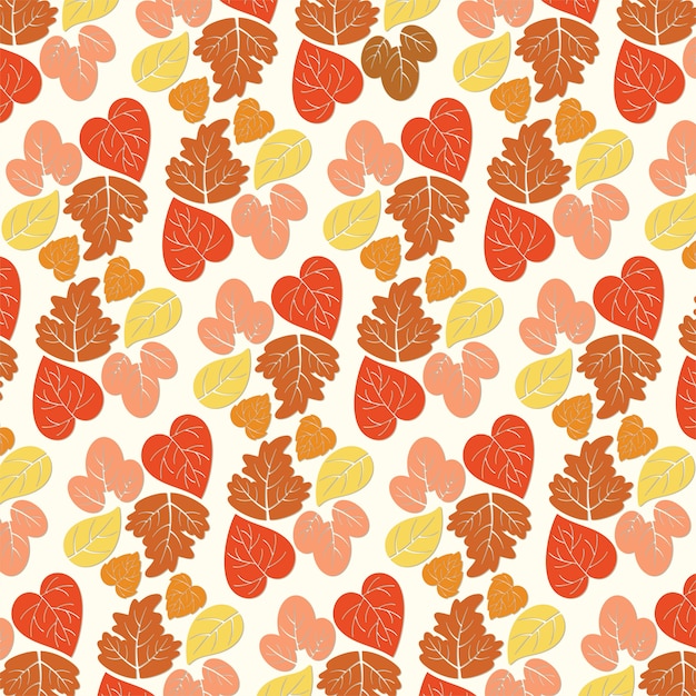 Autumn seamless pattern. Seamless leaf pattern.Leaf background.