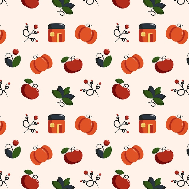 Autumn seamless pattern with different leaves and plantsx9