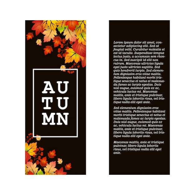 Autumn season brochure design vector