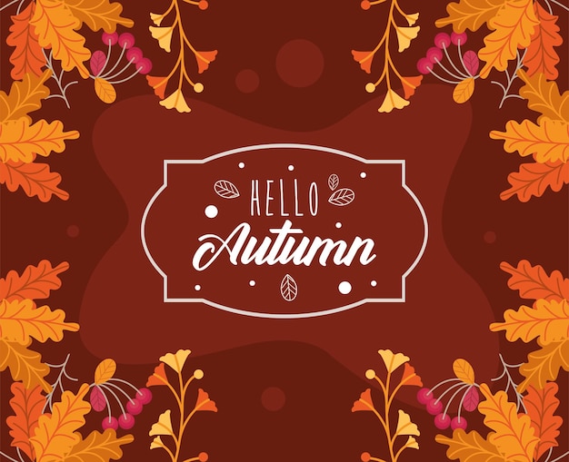 Vector autumn season card