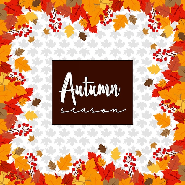 Autumn season design with light background vector