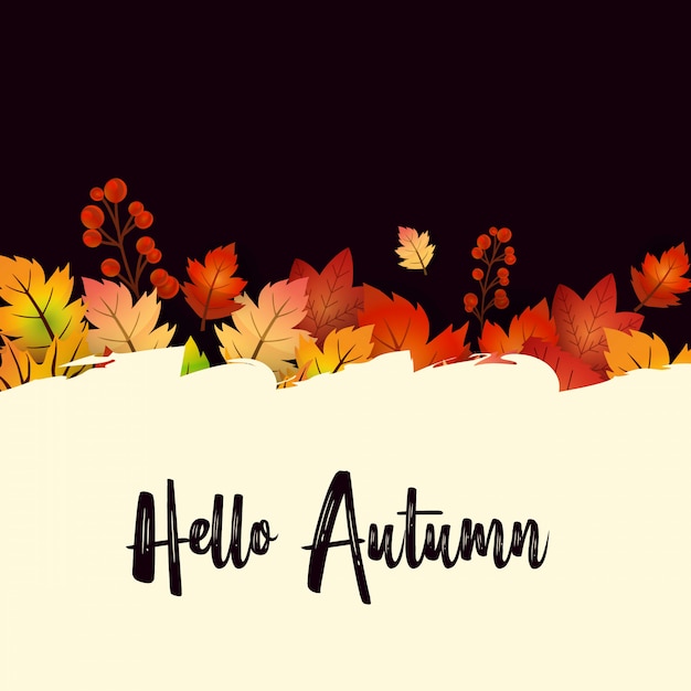 Autumn season design with light background vector