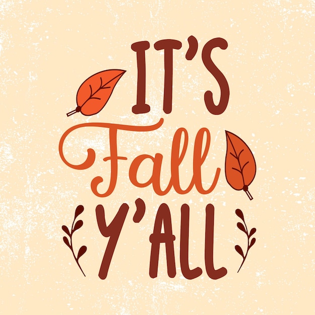 Autumn season fall vibes vector typography design