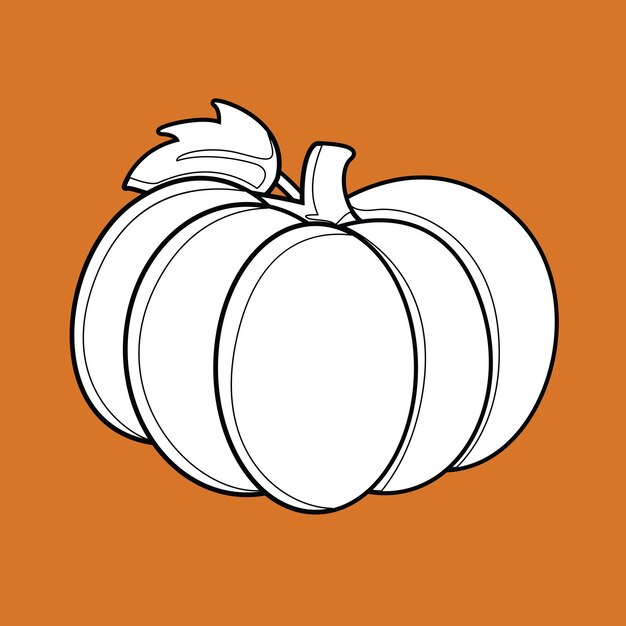 Autumn Season Pumpkin Digital Stamp