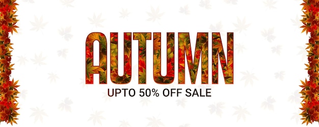 Autumn season sale banner