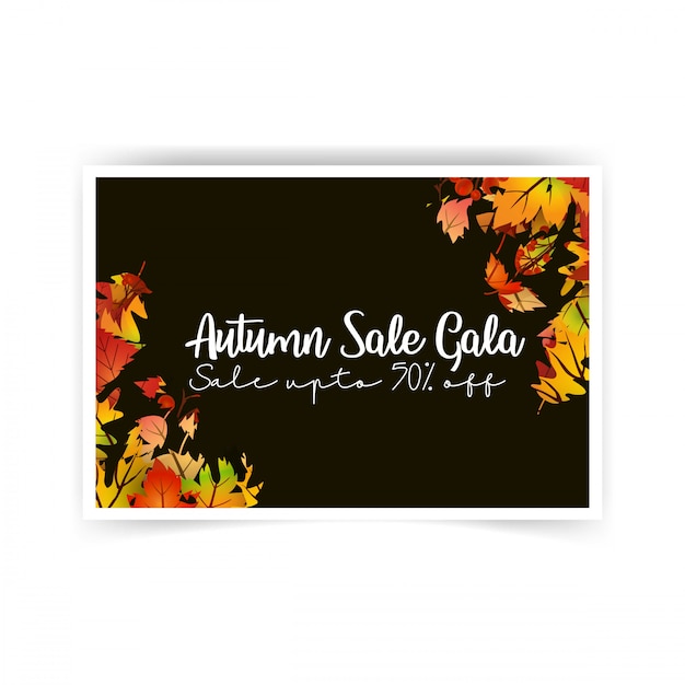 Vector autumn season sale card design vector