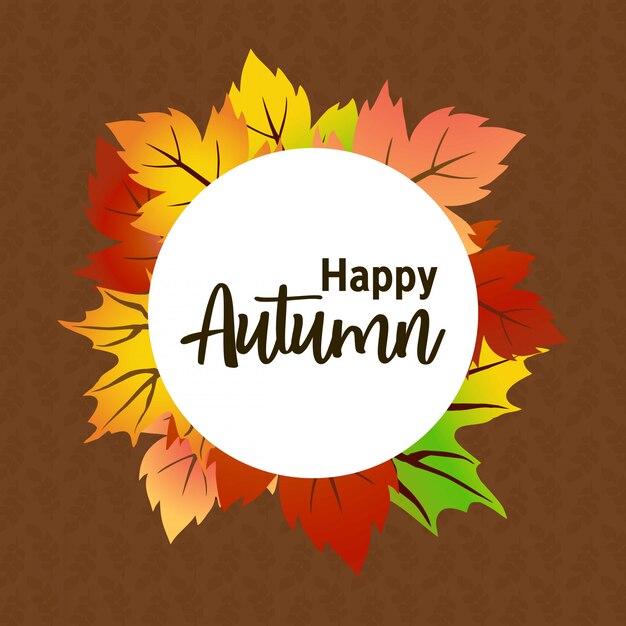 Autumn season typography with creative design vector