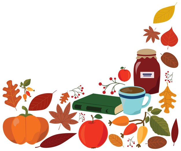 Vector autumn set