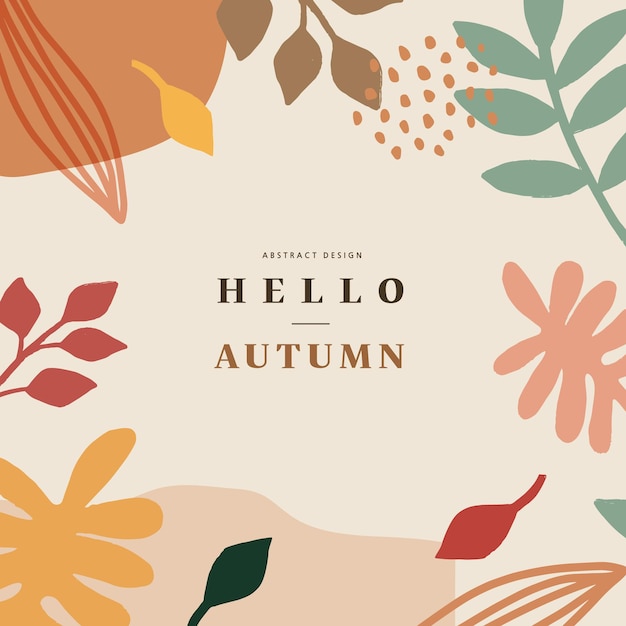 autumn shopping event illustration banner frame