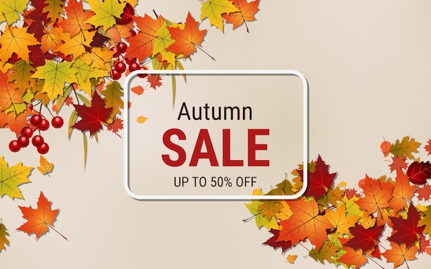 ベクトル autumn style elegant vector background for flyer and sale banner