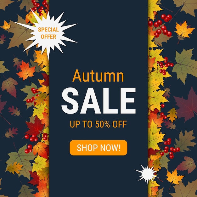 Autumn style elegant vector background