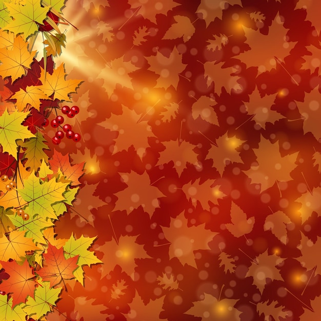 Autumn style elegant vector background