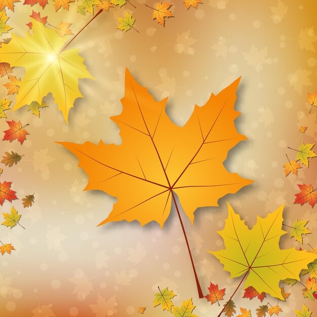 Autumn style elegant vector background