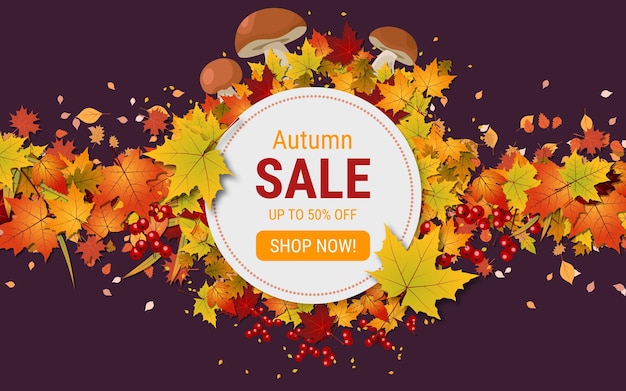 Autumn style elegant vector background