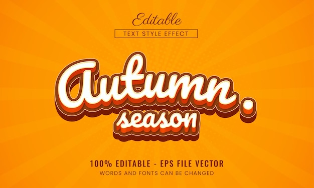 Autumn text effect free vector