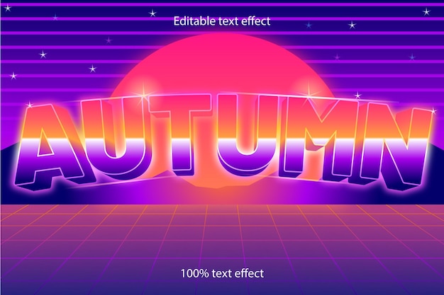 Vector autumn text effect