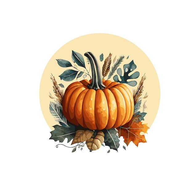 Vector autumn thanksgiving clip art witte achtergrond vector illustratie