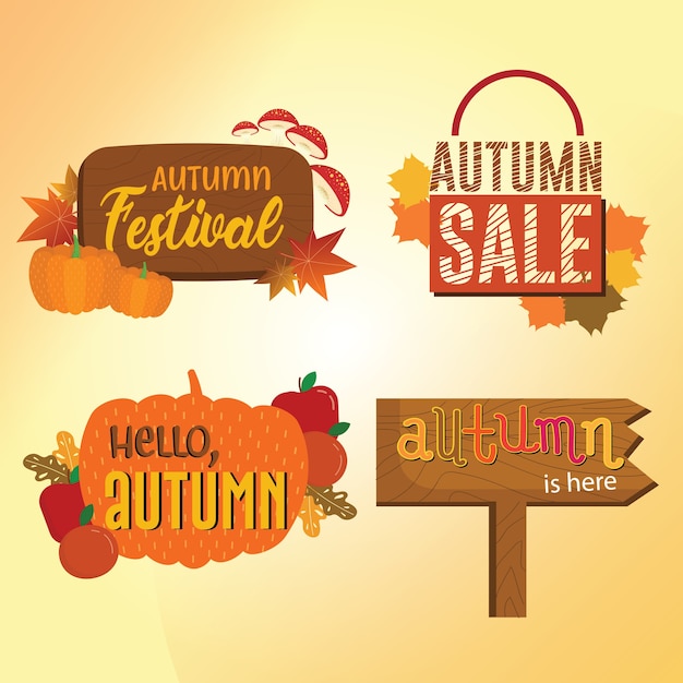 Vector autumn title