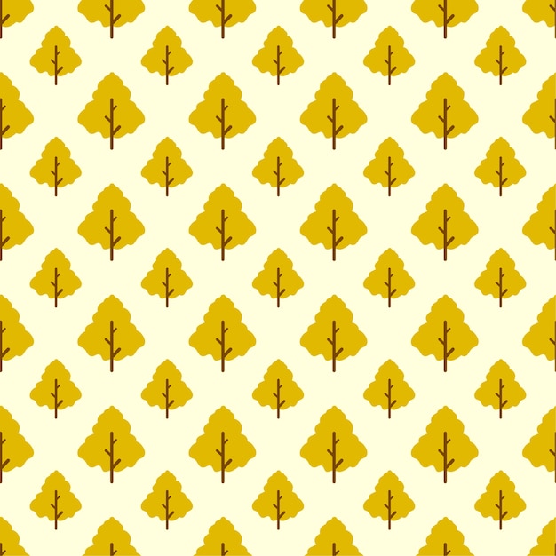 Autumn tree seamless pattern