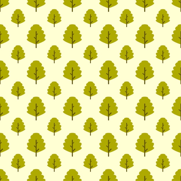 Autumn tree seamless pattern