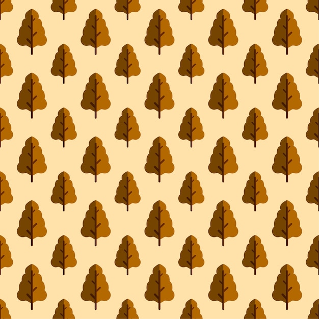 Autumn tree seamless pattern