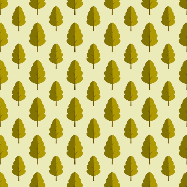 Vector autumn tree seamless pattern