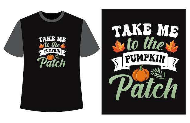 秋のtシャツ デザイン ベクトルイラスト 秋のpumpkin tシャツ