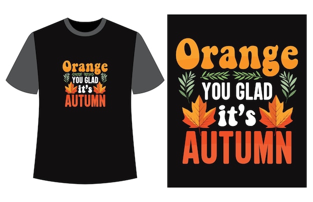 Autumn tshirt design vector illustration fall tshirt Autumn pumpkin tshirt