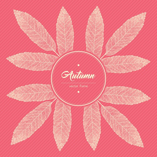 Vector autumn typographic leaf