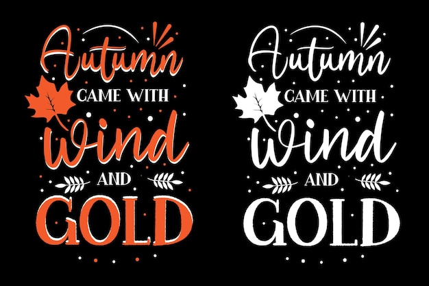 Vector autumn typography quotes design fall typography designthanksgiving typography tshirt design