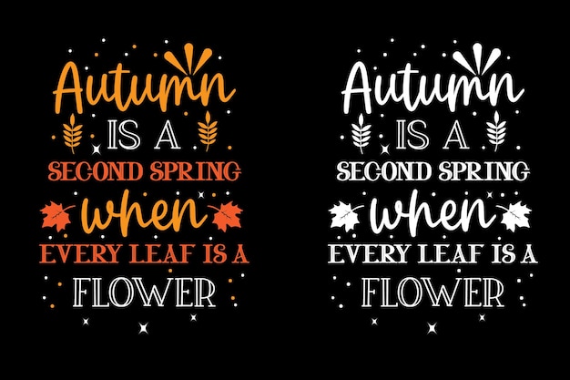 Vector autumn typography quotes design fall typography designthanksgiving typography tshirt design