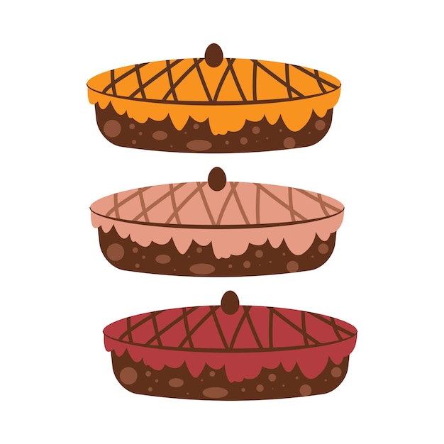Осенний векторный пирог