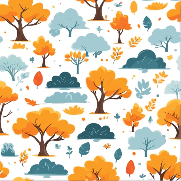 Autumn vector on white background