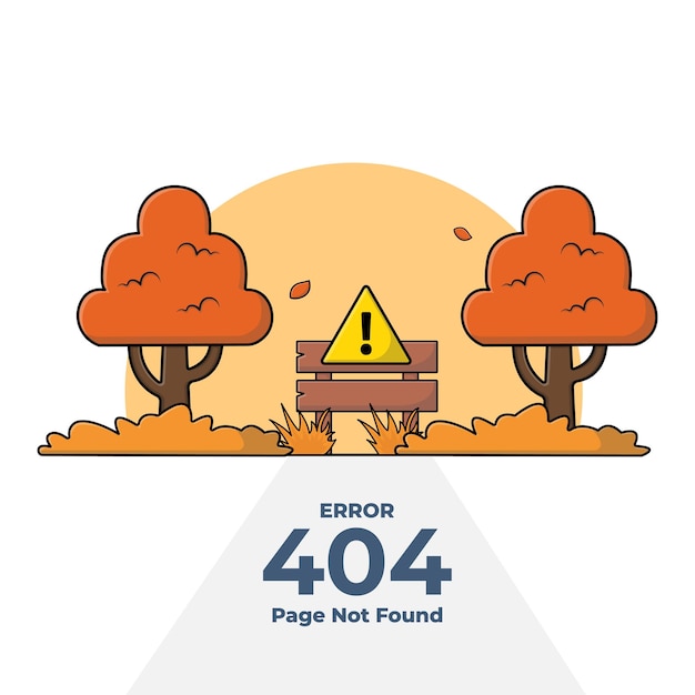 Вектор Осенняя версия 404 не найдено концепции векторная иллюстрация для целевой страницы