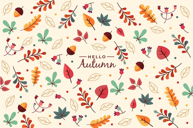 Vector autumn wallpaper concept