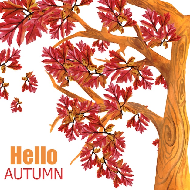 Autumn watercolor background