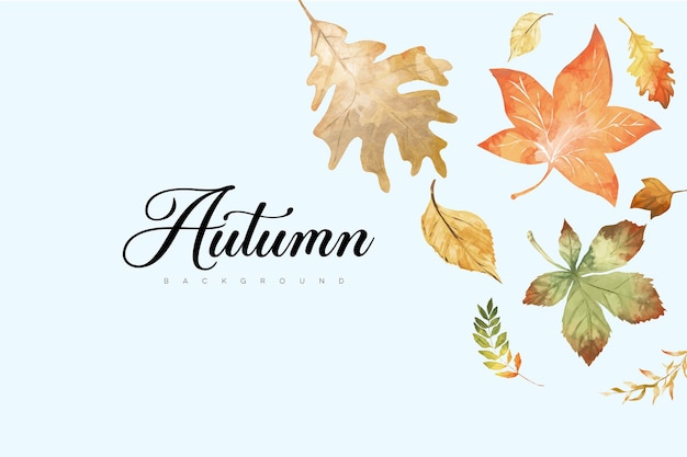 Autumn watercolor background